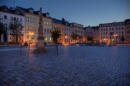 Marketplace in Sebnitz, Saxony, Germany